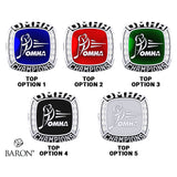 Championship OMHA  Ring with Glass Enamel - Design 1.8 (Champions)