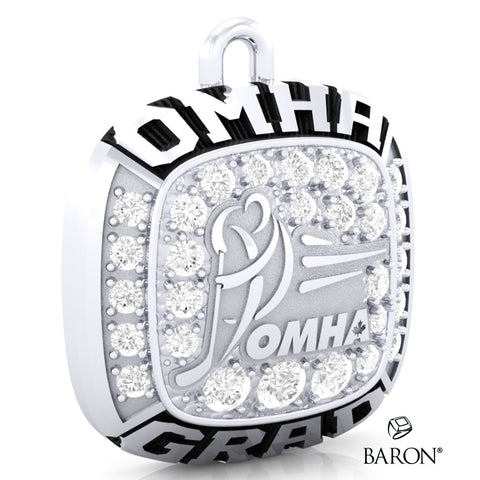 Championship OMHA Ring Top Pendant with Cubics - Design 3.3 (GRAD)