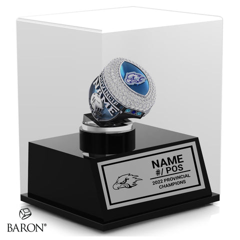 Oshawa Hawkeyes Football 2022 Championship Display Case