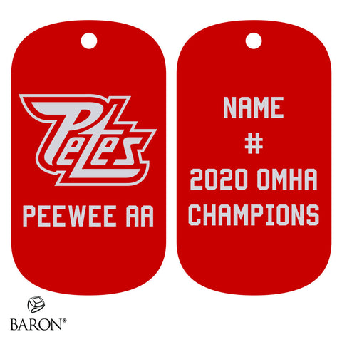 Peterborough Petes Peewee AA Dog Tags
