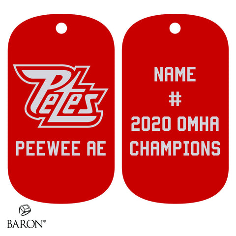 Peterborough Petes Pee Wee AE Dog Tags