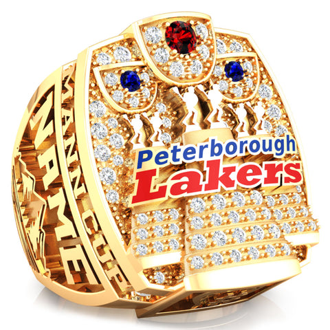 Peterborough Lakers - Mann Cup - CLA Ring - Design 6.3 (Gold Durilium/ 6kt gold/ 10kt gold)