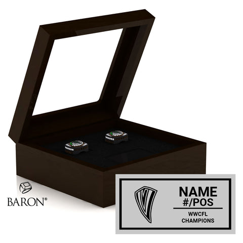 Saskatoon Valkyries Football 2022 Championship 2-Hole Ring Box