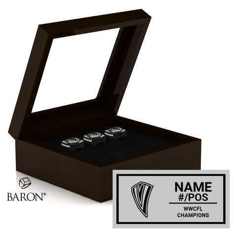 Saskatoon Valkyries Football 2022 Championship 3-Hole Ring Box