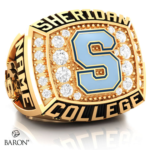 SHERIDAN COLLEGE VARSITY RING (Gold Durilium/ 10kt Yellow Gold) - Design 1.2