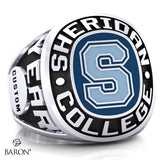 SHERIDAN COLLEGE VARSITY RING (Durilium/Silver/10Kt White Gold) - Design 2.1