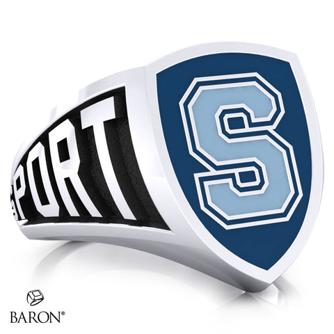 SHERIDAN COLLEGE VARSITY RING (Durlium, Sterling Silver, 10kt White Gold) - Design 3.1