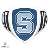 SHERIDAN COLLEGE VARSITY RING (Durlium, Sterling Silver, 10kt White Gold) - Design 3.1