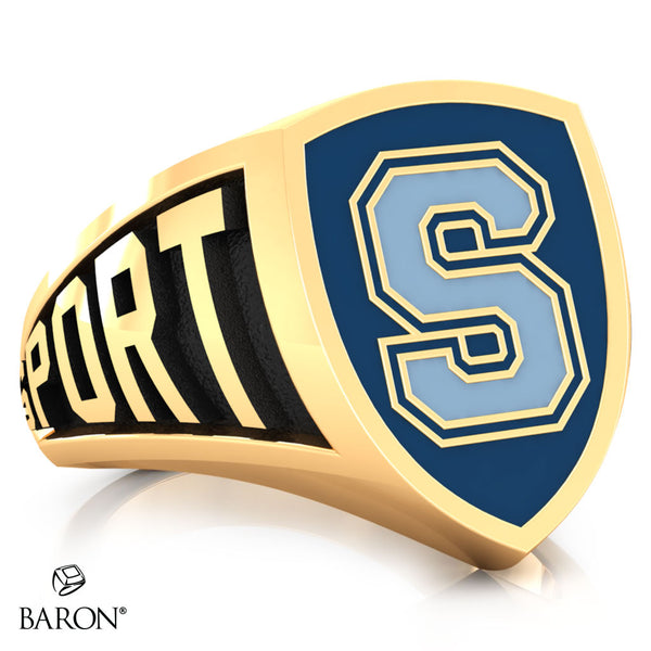 SHERIDAN COLLEGE VARSITY RING (Gold Durilium, 10kt Yellow Gold) - Design 3.2