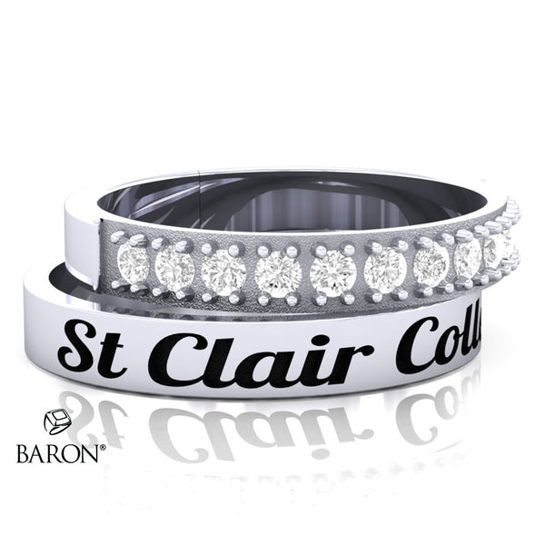 St. Clair College Stackable Class Ring Set - 3151/3153 - Design 7.1