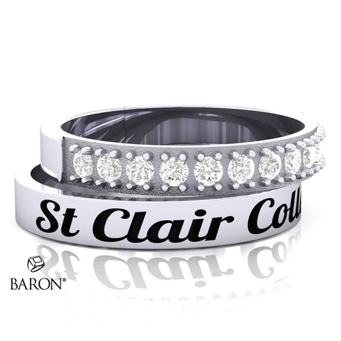 St. Clair College Stackable Class Ring Set - 3151/3153 - Design 7.1