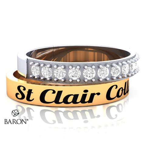 St. Clair College Stackable Class Ring Set - 3150/3152 - Design 7.2