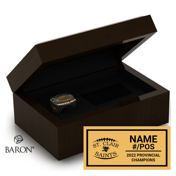 St Clair Saints Football 2022 Championship Ring Box