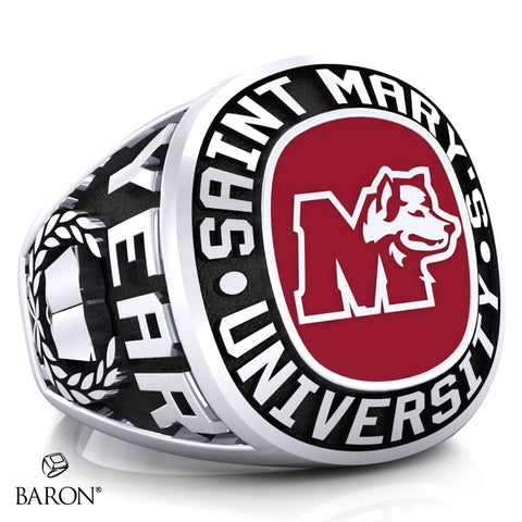 St. Mary's Huskies Exclusive Class Ring (Durilium/Silver/10Kt White Gold) - Design 1.1