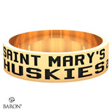 St. Marys Huskies Class Ring (Gold Durilium, 10KT Yellow Gold) - Design 10.2