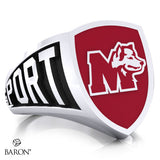 St. Mary's Huskies Athletic Shield Signet Class Ring (Durlium, Sterling Silver, 10kt White Gold) - Design 3.1