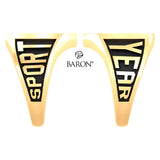 St. Mary's Huskies Athletic Shield Class Ring (Gold Durilium, 10kt Yellow Gold) - Design 3.2
