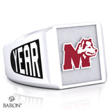 St. Mary's Huskies SS Signet Class Ring (Durilium, Silver, 10kt White Gold) - Design 6.1