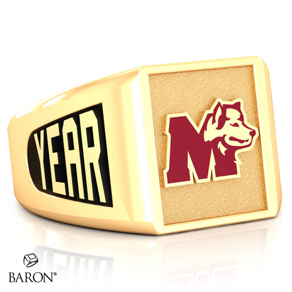 St. Mary's Huskies SS Signet Class Ring (Gold Durilium, 10kt Yellow Gold) - Design 6.2