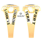 St. Marys Huskies Class Ring - 3059 (Gold Durilium, 10KT White Gold) - Design 8.2
