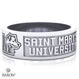 St. Marys Huskies Class Ring - 3111 (Durilium, Sterling Silver, 10KT White Gold) - Design 9.1