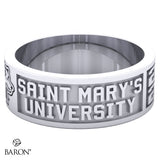 St. Marys Huskies Class Ring - 3111 (Durilium, Sterling Silver, 10KT White Gold) - Design 9.1