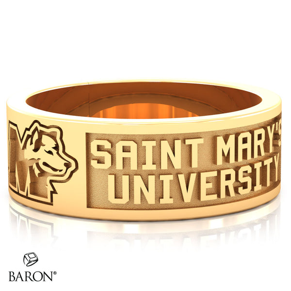 St. Marys Huskies Class Ring - 3111 (Gold Durilium, 10KT Yellow Gold) - Design 9.2