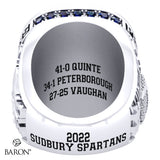 Sudbury Spartans U16 Football 2022 Championship Ring - Design 3.2