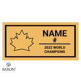 Team Canada Ball Hockey 2022 Championship Ring - Design 1.5 + Bonus Wooden Ring Box