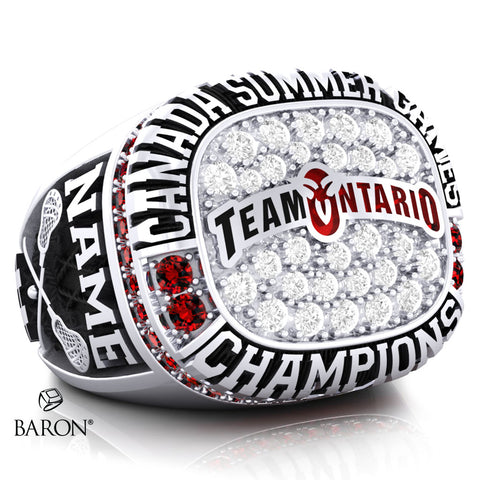 TEAM ONTARIO LACROSSE - Canada Summer Games Championship Ring - Design 1.4 - Durilium Small (Women's)