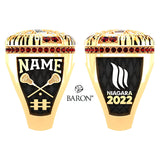 TEAM ONTARIO LACROSSE - Canada Summer Games Championship Ring - Design 1.5 - Gold Durilium Large (Men's)