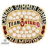 TEAM ONTARIO LACROSSE - Canada Summer Games Championship Ring - Design 1.5 - Gold Durilium Small (Women's)