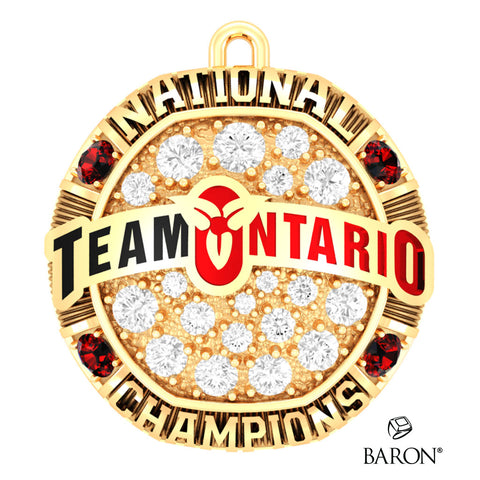 Team Ontario Lacrosse Championship Ring Top Pendant - Design 1.3