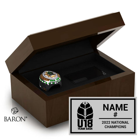 U18 Team Sask Football 2022 Championship Ring Box