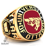 University of Ottawa Exclusive Class Ring (Gold/10Kt Yellow Gold) - Design 1.2