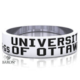 University of Ottawa Class Ring (Durilium, Sterling Silver, 10KT White Gold) - Design 10.1