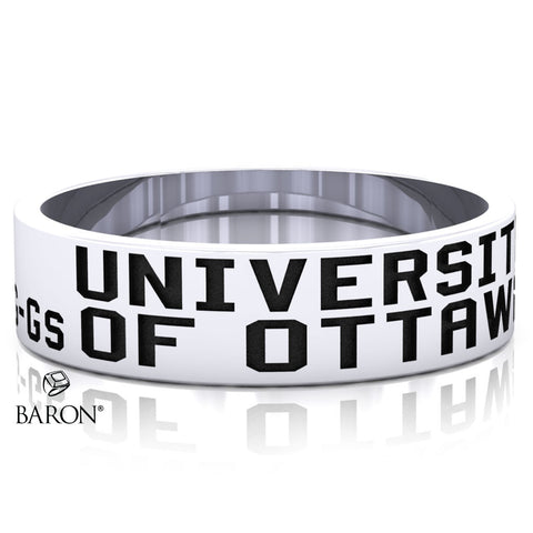 University of Ottawa Class Ring (Durilium, Sterling Silver, 10KT White Gold) - Design 10.1