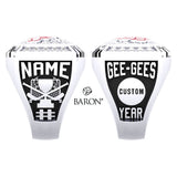 University of Ottawa Athletic Ring - 800 Series (Durilium/ Silver/ 10kt White gold) - Design 2.1