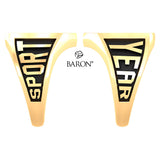 University of Ottawa Athletic Shield Class Ring (Gold Durilium, 10kt Yellow Gold) - Design 3.2