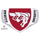 University of Ottawa Crest Shield Signet Class Ring (Durlium, Sterling Silver, 10kt White Gold) - Design 4.1