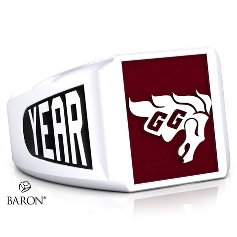 University of Ottawa SS Signet Class Ring (Durilium, Silver, 10kt White Gold) - Design 6.1