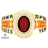 University of Ottawa Class Ring - 3059 (Gold Durilium, 10KT White Gold) - Design 8.2