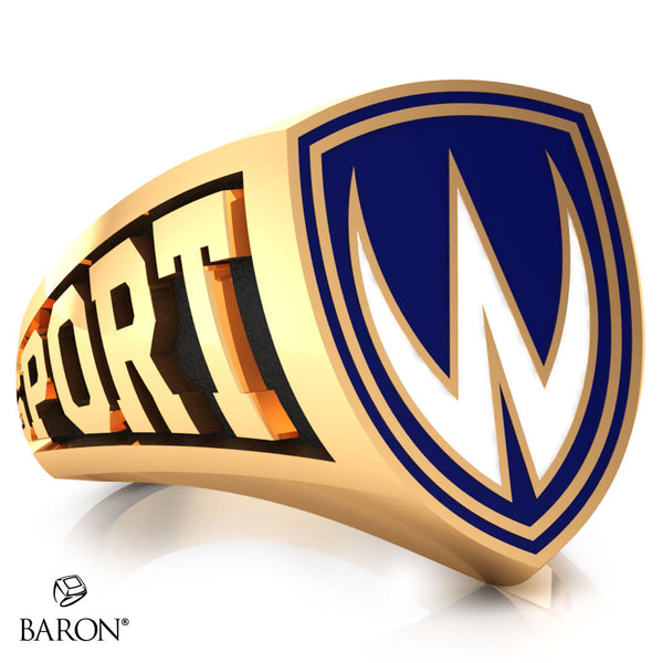 University of Windsor Athletic Shield Signet Class Ring - Design 1.2