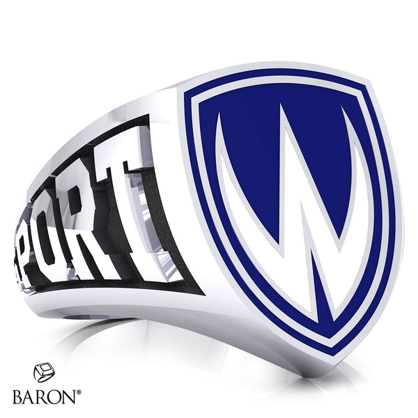 University of Windsor Athletic Shield Signet Class Ring - Design 1.1
