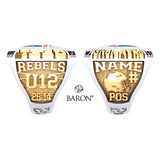 Vaughan Rebels OFFL Tier 1 2022 Championship Ring - Design 1.4