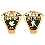 Team Canada- Ball hockey Ring - Design 2.1 (Gold Durilium)