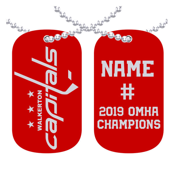 Walkerton Capitals Bantam CC OMHA Dog Tags