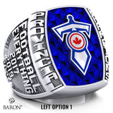 White Rock South Surrey Titans Football 2021 Championship Ring - Design 5.11