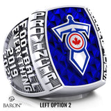 White Rock South Surrey Titans Football 2021 Championship Ring - Design 5.11
