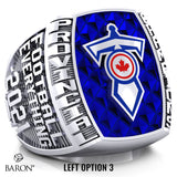 White Rock South Surrey Titans Football 2021 Championship Ring - Design 5.11